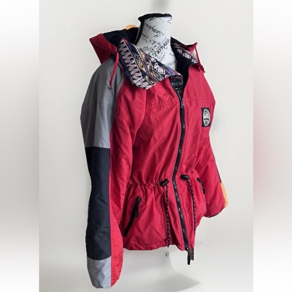 Vintage 80s 90s OBERMEYER Color Block Puffer Ski Jacket Juniors/ Women’s - Picture 2 of 12